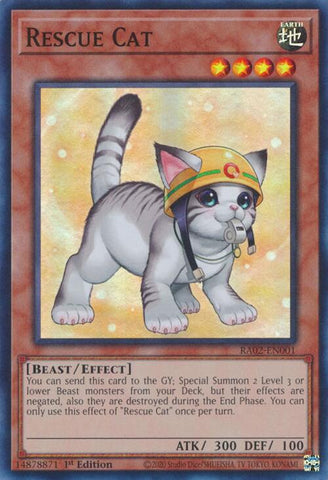 Rescue Cat (Alternate Art) [RA02-EN001] Super Rare