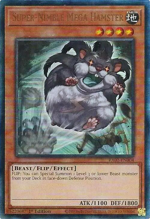 Super-Nimble Mega Hamster (PUR) [RA02-EN004] Prismatic Ultimate Rare