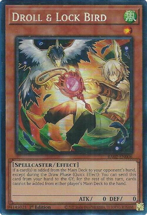 Droll & Lock Bird (Alternate Art) (PCR) [RA02-EN006] Prismatic Collector's Rare