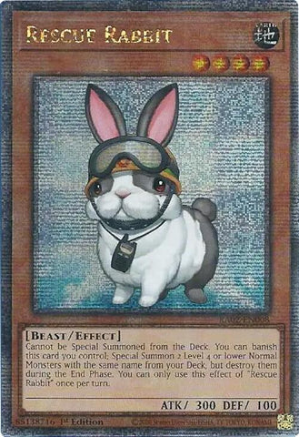 Rescue Rabbit (Quarter Century Secret Rare) [RA02-EN008] Quarter Century Secret Rare