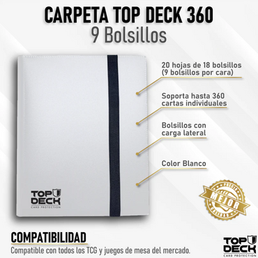 Carpeta Top Deck 360 color Blanco