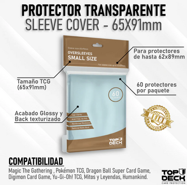 Protector Transparente Oversleeve Small 65x91mm "Top Deck"